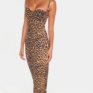 PLT/NWT leopard body con dress excellent sexy USA size 14 &16 UK sizes 16. & 18